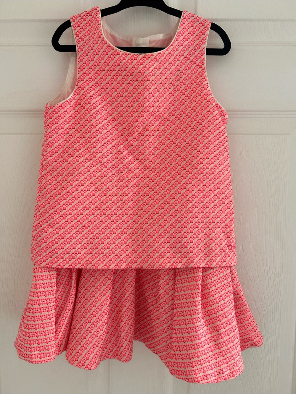 Chloé Pink Textured Sleeveless Drop-Waist Dress